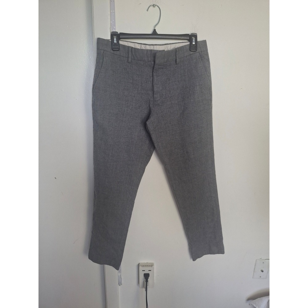 J.Crew Bowery Slim Fit Wool Dress Pants Mens 32x32 Heather Gray Trousers